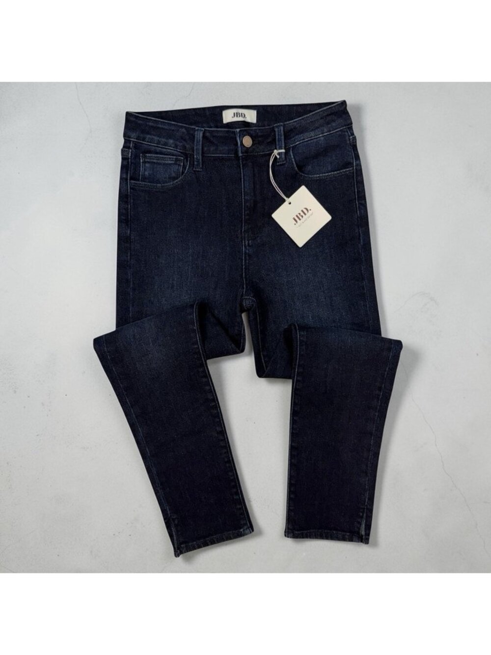 JBD Payton Capri Jeans Size 26 Organic Cotton Dark Denim Mini Hem Slit SF-200-25